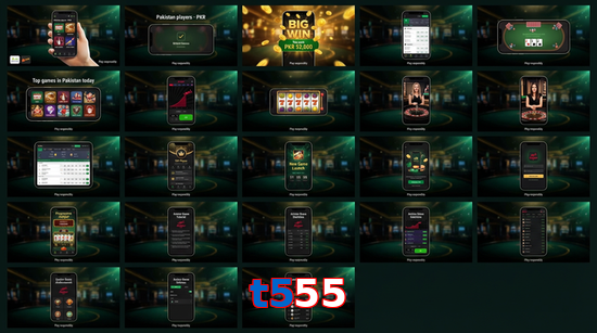Main screen of T555 bet page for PK players
